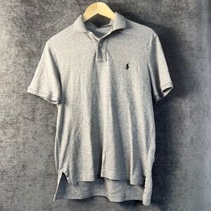Polo Ralph Lauren Mens Gray Short Sleeve Classic Fit Polo Shirt Size M